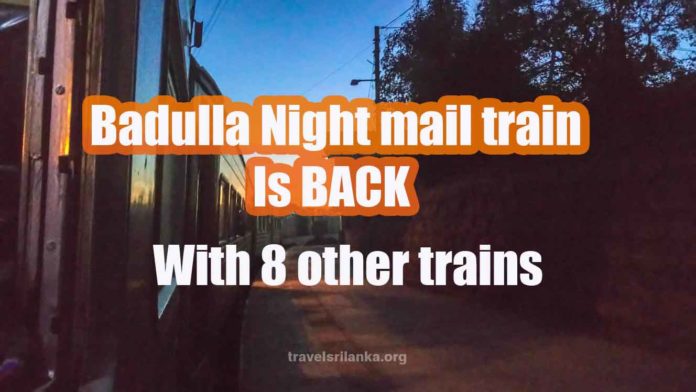 Badulla night mail train